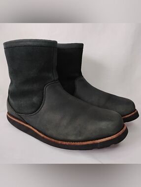 Men's Size 12 UGG Munroe 1005284 Leather Suede Waterproof Fur Lined Winter Boots